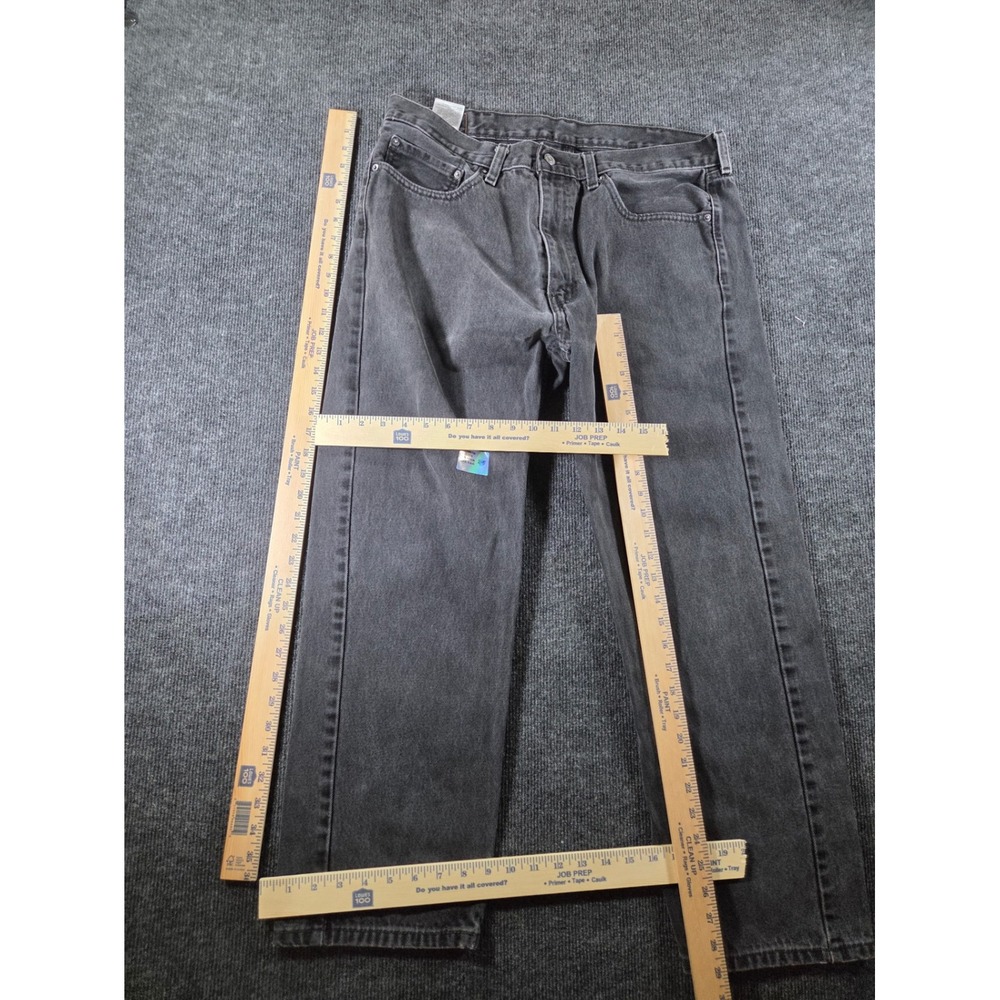 Levis 505 Regular Fit Straight Leg Jeans Faded Black Denim W38 L30 00505-0260 - Picture 2 of 6